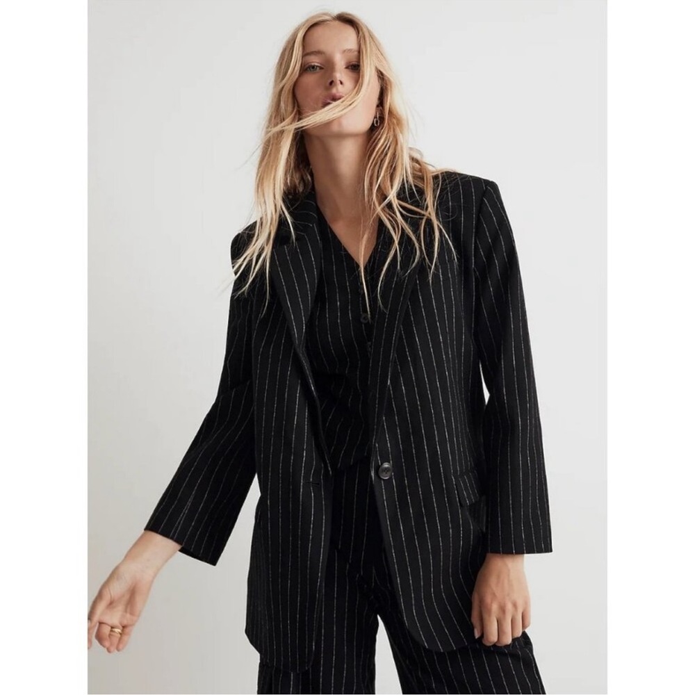Madewell Oversized Pinstripe Blazer